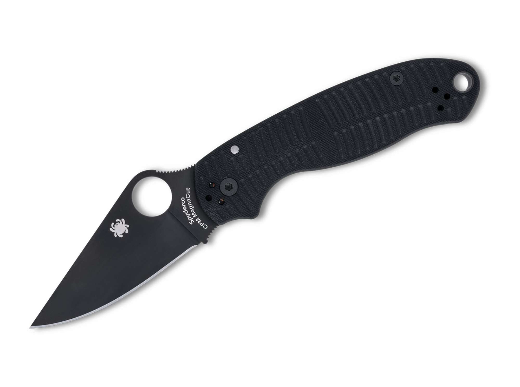Spyderco Para 3 Salt Black C223GMCBKP – MagnaCut blade open, Compression Lock, DLC coating