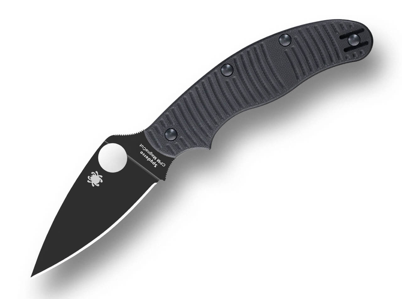 Spyderco UK Penknife Salt Black G10 CPM MagnaCut Black Blade – Image 2