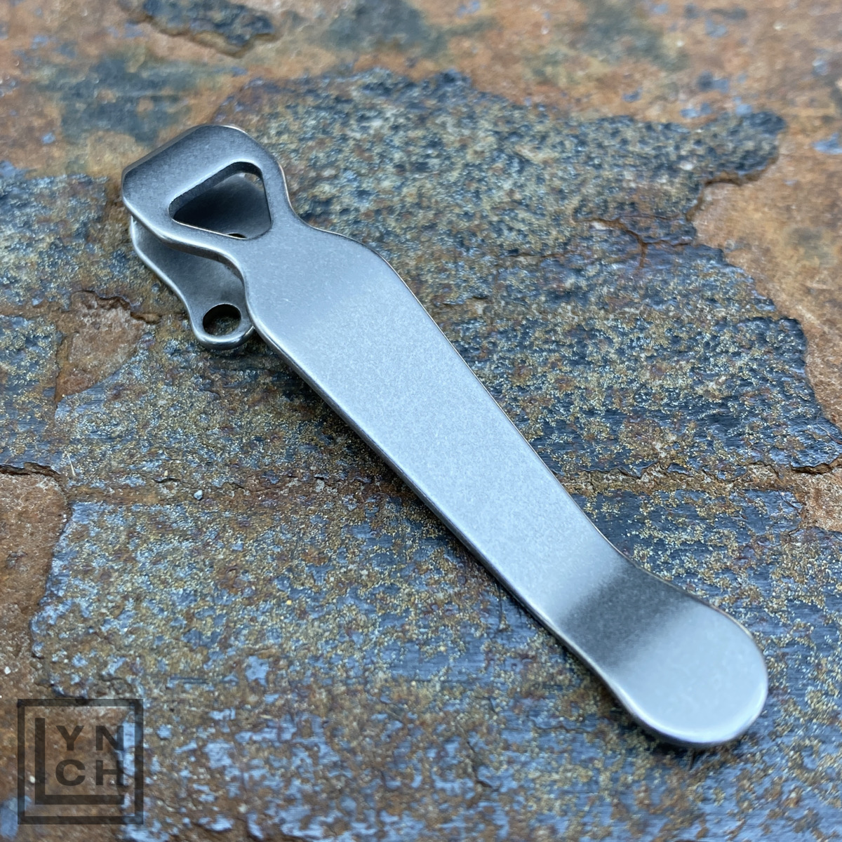 Lynch Deepcarry-Clip Titanium Sandwashed for Benchmade/ Emerson/ ProTech – Image 1