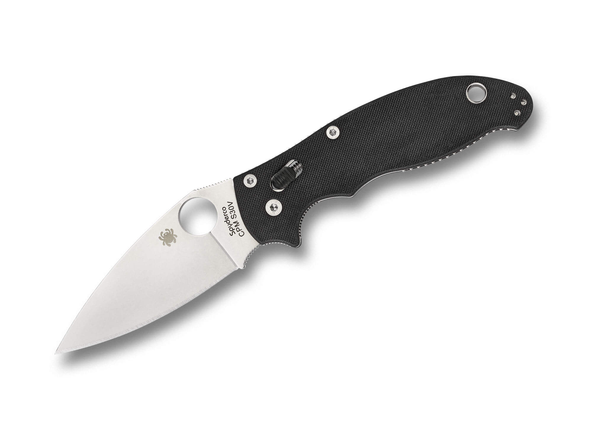 spyderco-manix-2-plain-g10-01sp618 Spyderco Manix 2 black G10