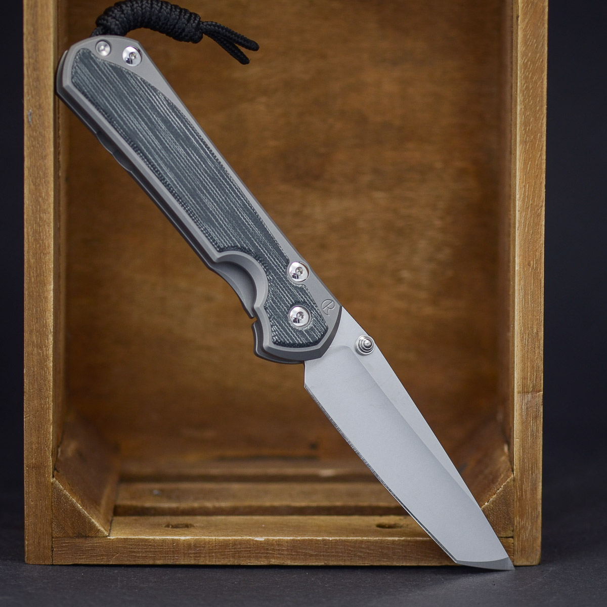 Chris Reeve Inkosi Micarta Black Glass Blasted Left Handed Klinge, Waffe, Dolch, Messer