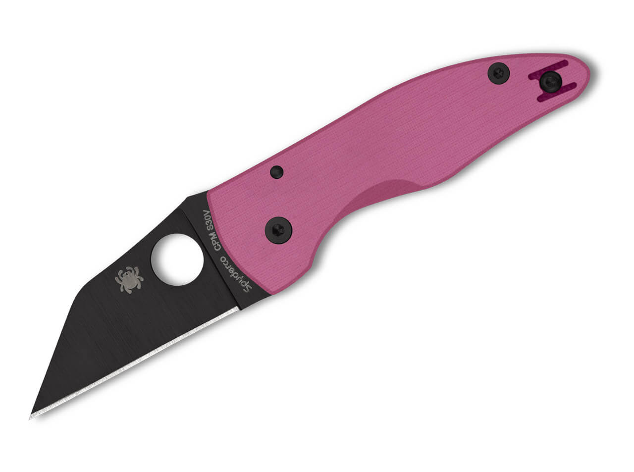 Spyderco MicroJimbo Pink G10 Black Blade Sprint Run Spyderco MicroJimbo Pink G10 Black Blade Sprint Run