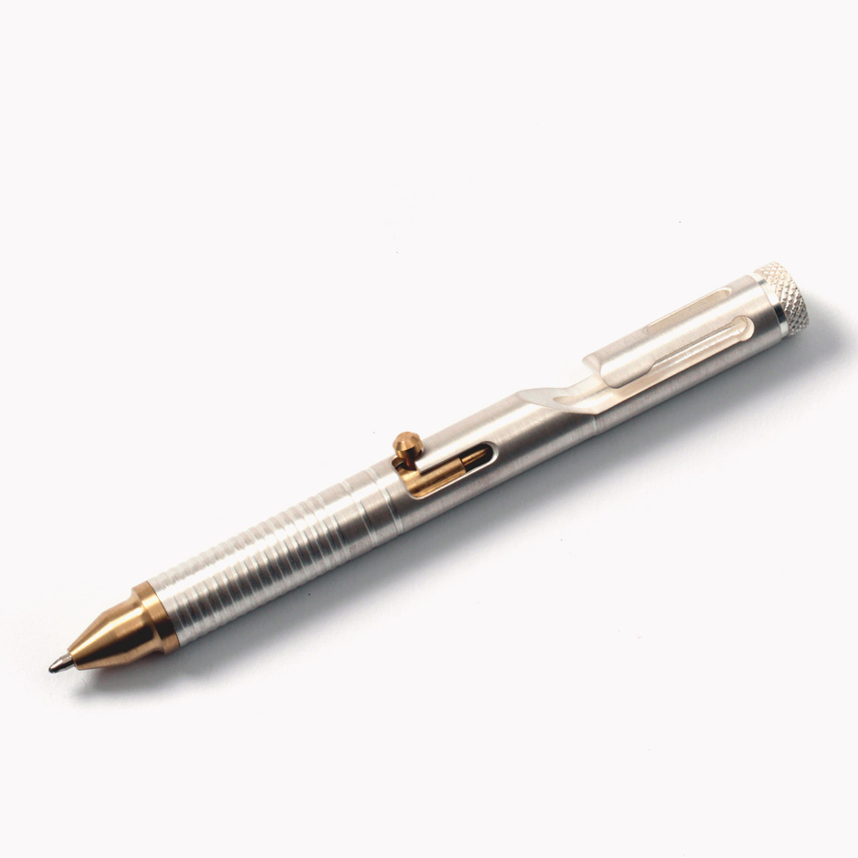 Ball pen silver plated cal .45