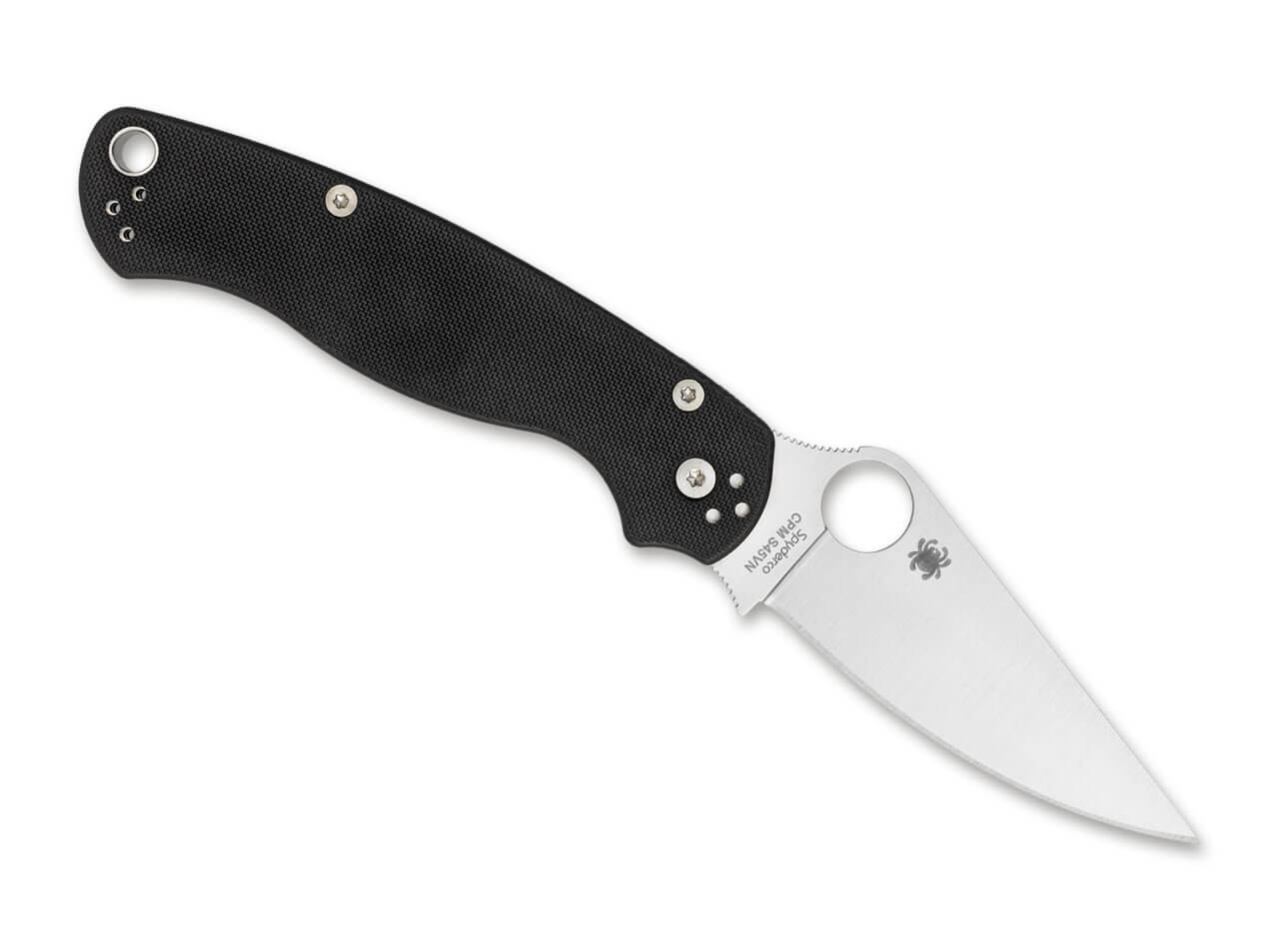 spyderco-para-military-2-black-g10-left-01sp957 Spyderco Para Military 2 Black G10 Left