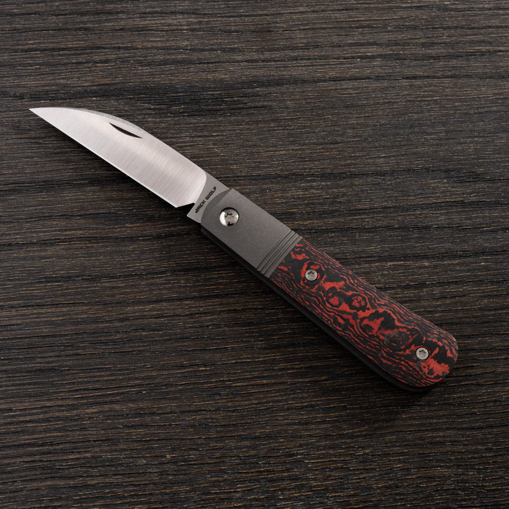 Jack Wolf Knives Laid Back Jack Fat Carbon Lava Flow