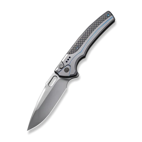 WE Knife Exciton Gray Titanium With Twill Carbon WE Knife Exciton Gray Titanium With Twill Carbon