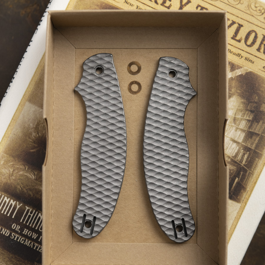 Cross Cut Ti scales for UK Pen Knife – Knife Lounge Exclusive